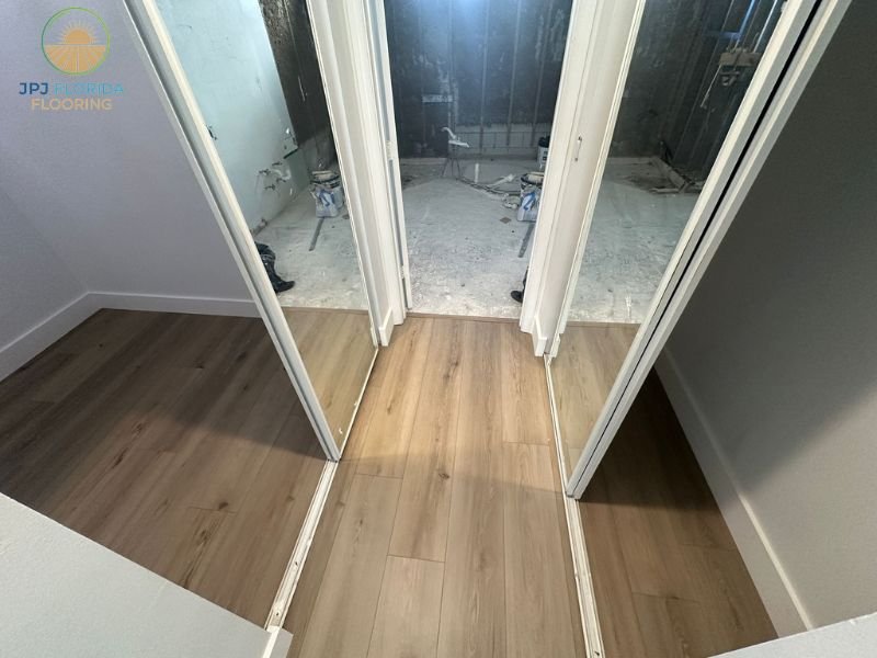 Luxury vinyl plank flooring installation